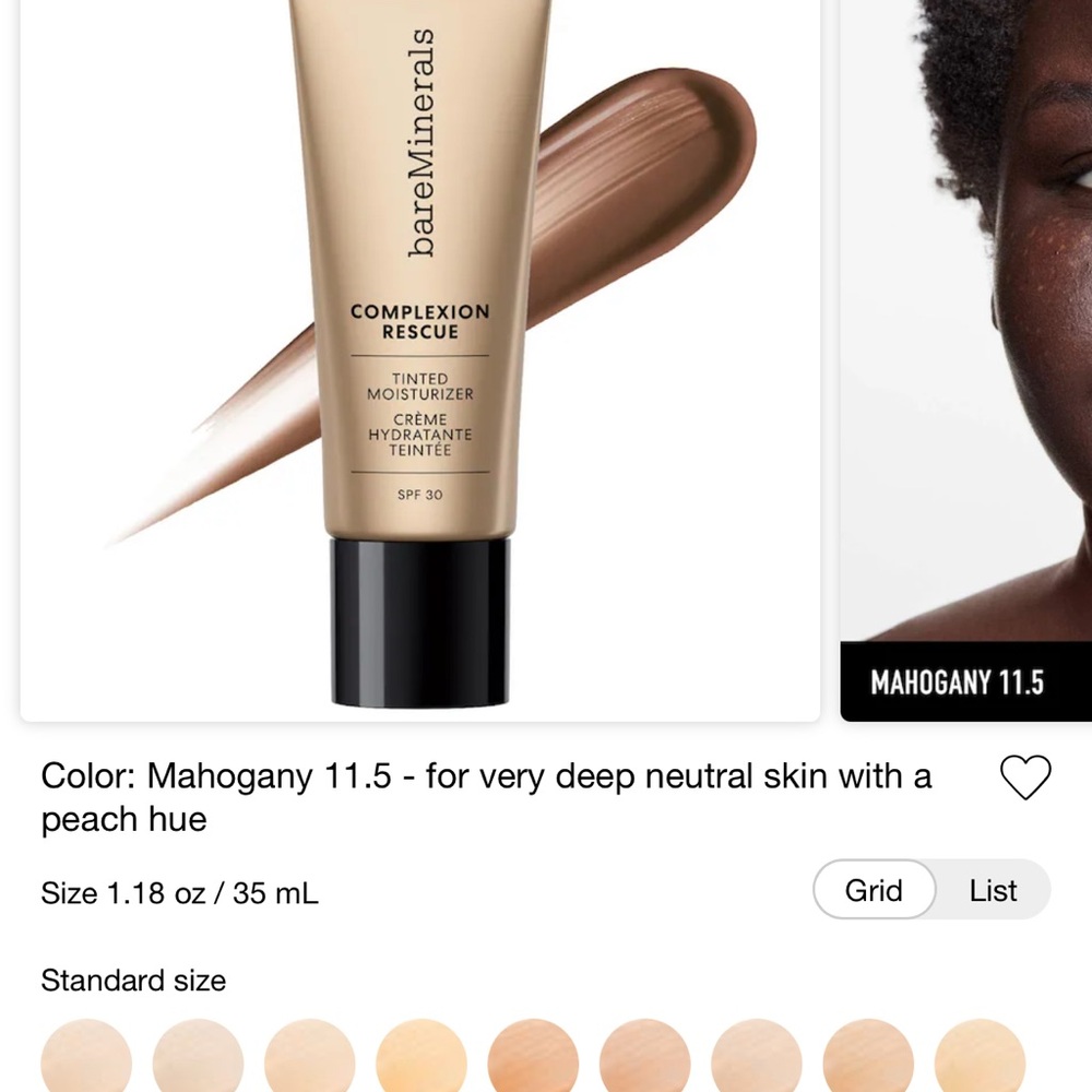 bareMinerals Complexion Rescue Tinted Moisturizer - Mahogany 11.5